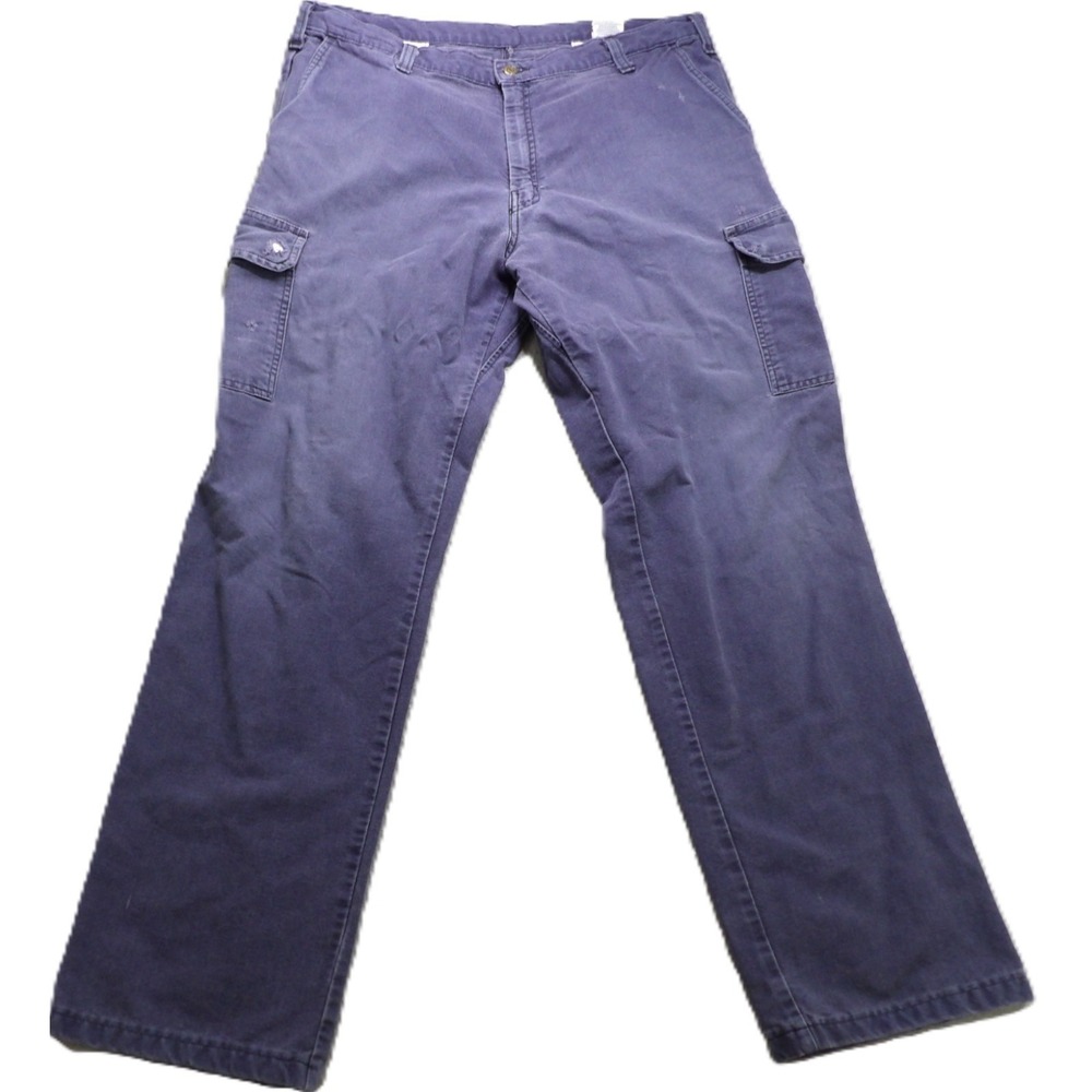 Workrite FR Cargo Utility Work Pants Flame Resistant Cotton Blend Men 38x32 Navy